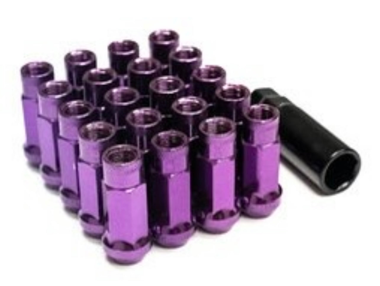20 Spline Open Ended Lug Nuts 51mm 12x1.5 Fits Honda Mazda Acura Toyota