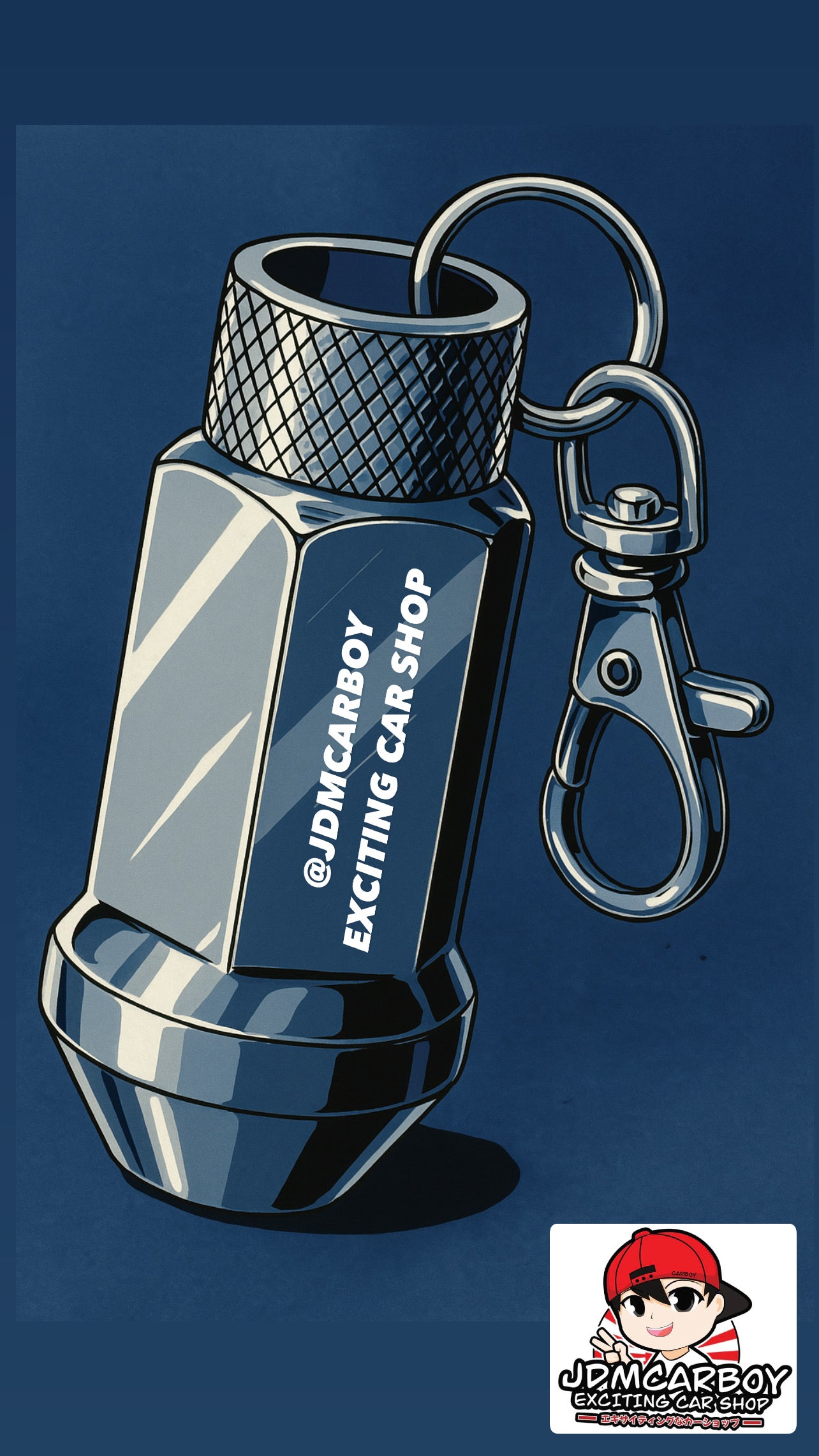 JDM CARBOY Lugnut Keychain
