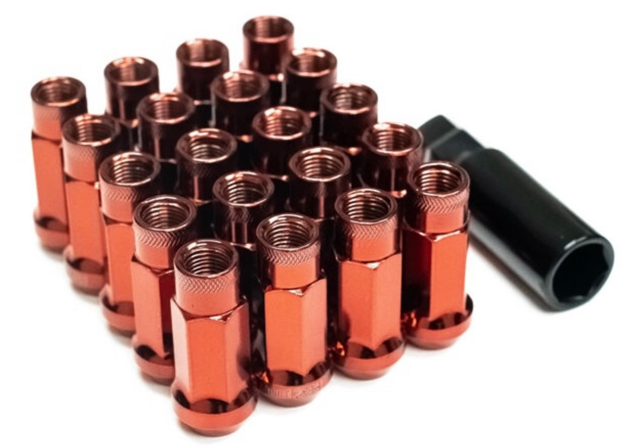 20 Spline Open Ended Lug Nuts 51mm 12x1.5 Fits Honda Mazda Acura Toyota