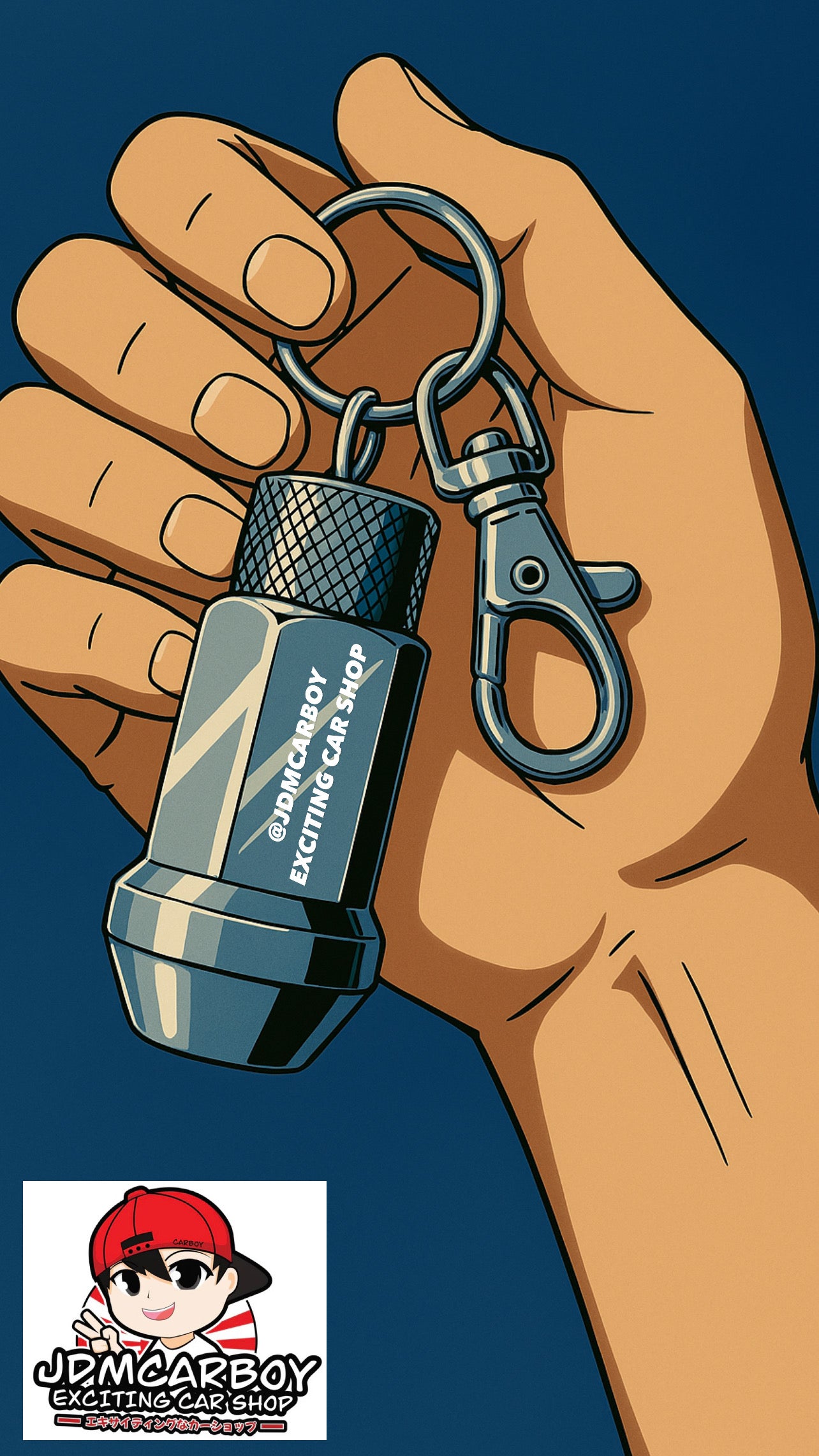 JDM CARBOY Lugnut Keychain