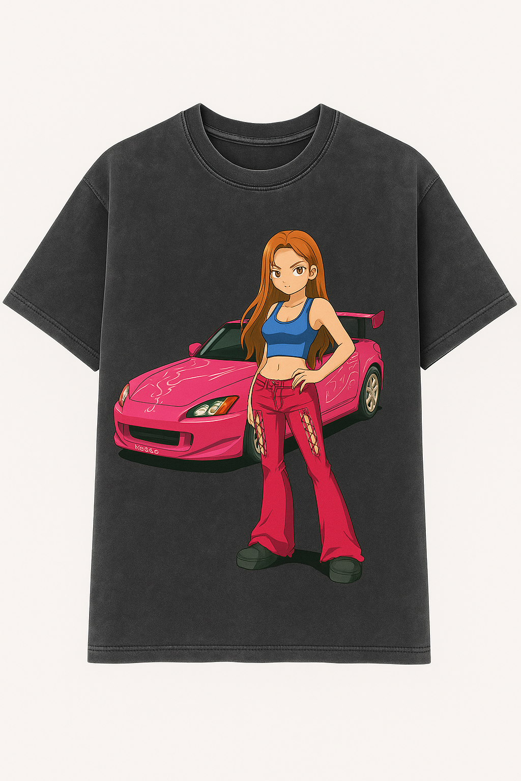 Oversized Suki Anime T-Shirt | Pink VeilSide Honda S2000 JDM F&F Inspired Tee
