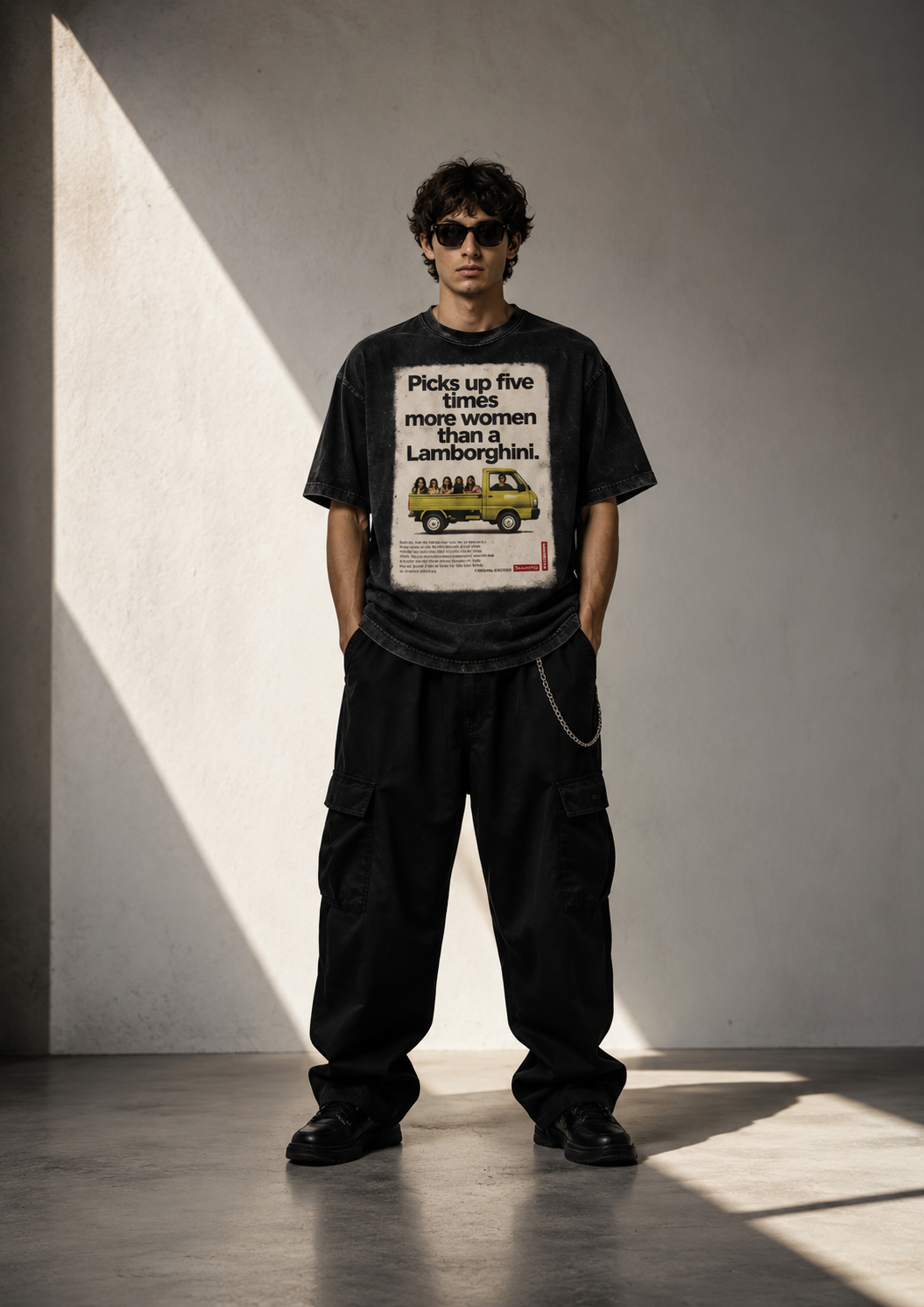 Daihatsu Hijet “Picks Up Five Times More Women” Heavyweight Acid Wash T-Shirt | JDM CARBOY