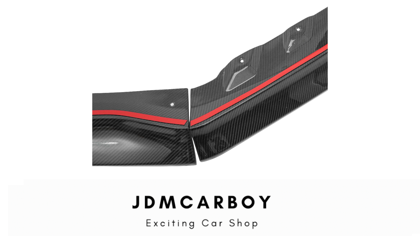 OI Style Carbon Fiber Front Bumper Lip Spoiler 3-Piece - 2015-2021 Subaru WRX / WRX STI | JDMCarboy