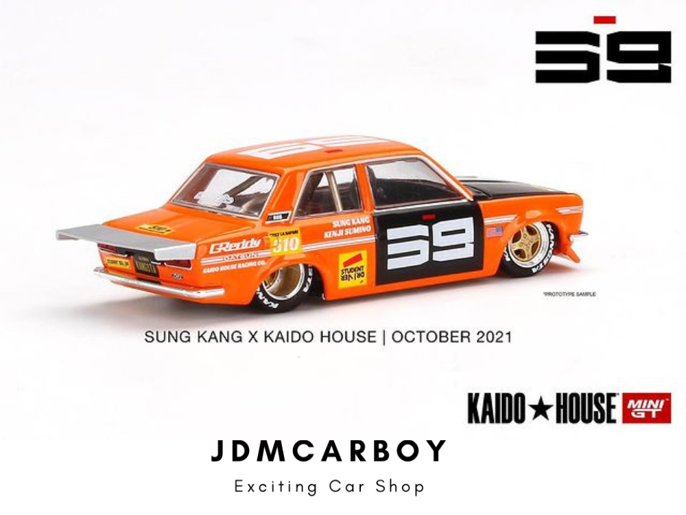 Kaido House Mini GT Datsun 510 Sung Kang Edition - Orange 1:64 Scale | JDMCarboy