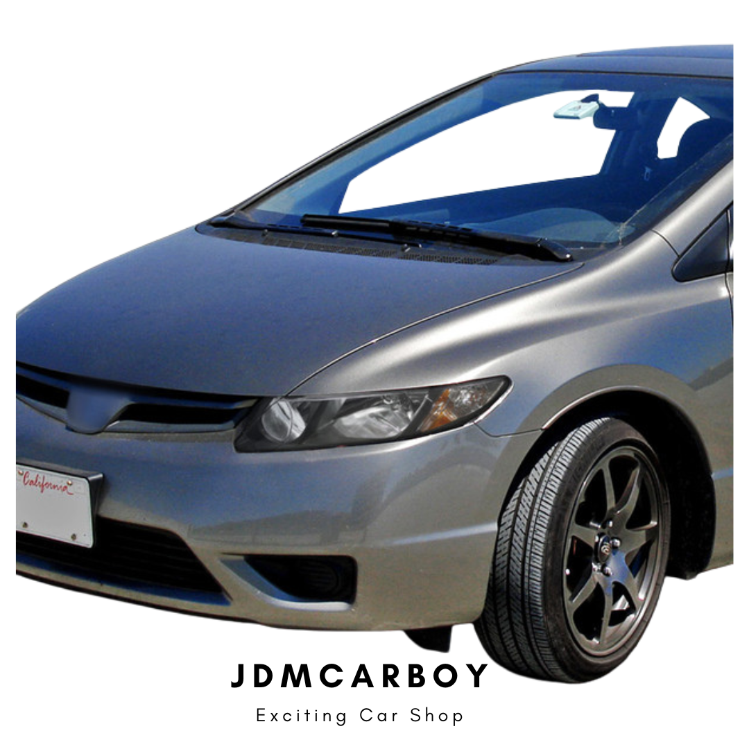 2006-2011 Honda Civic Matte JDM style Black Crystal Headlights Clear Lens