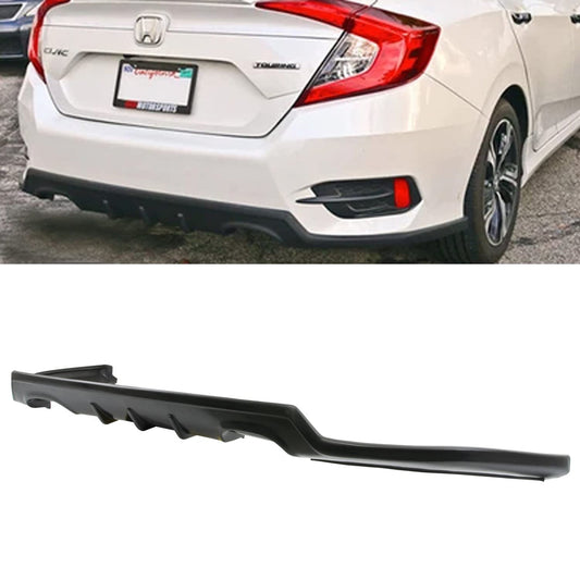 16-21 Honda Civic 4dr Polyurethane PU Rear Lip Diffuser
