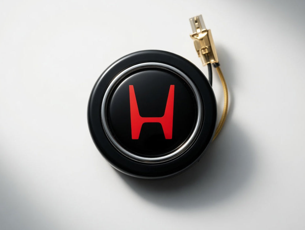 Steering Wheel Horn Button Red Letter H Logo Fits Honda Sparco Momo NRG & others