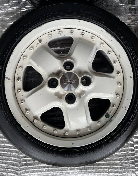 Mugen MR5 Wheels 14x6 +38 4x100 JDM Civic CRX Acty with original center caps!