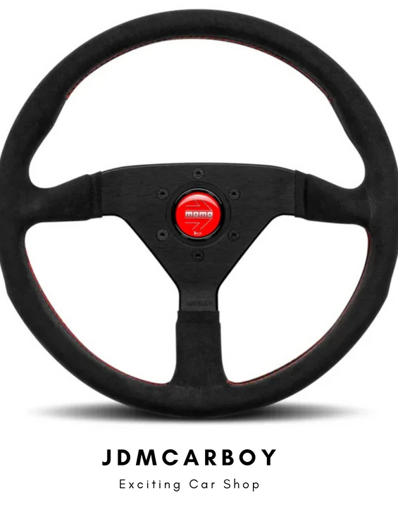 MOMO Montecarlo Steering Wheel 320mm / 350mm - Racing Leather Grip with Custom Colors | JDMCARBOY