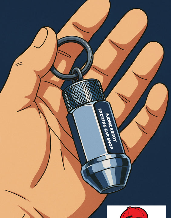 JDM CARBOY Lugnut Keychain