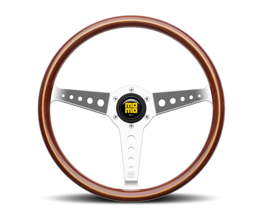 Momo California Wood Steering Wheel 360 mm - Mahogany Wood/Polished Spokes CAL36WD0P