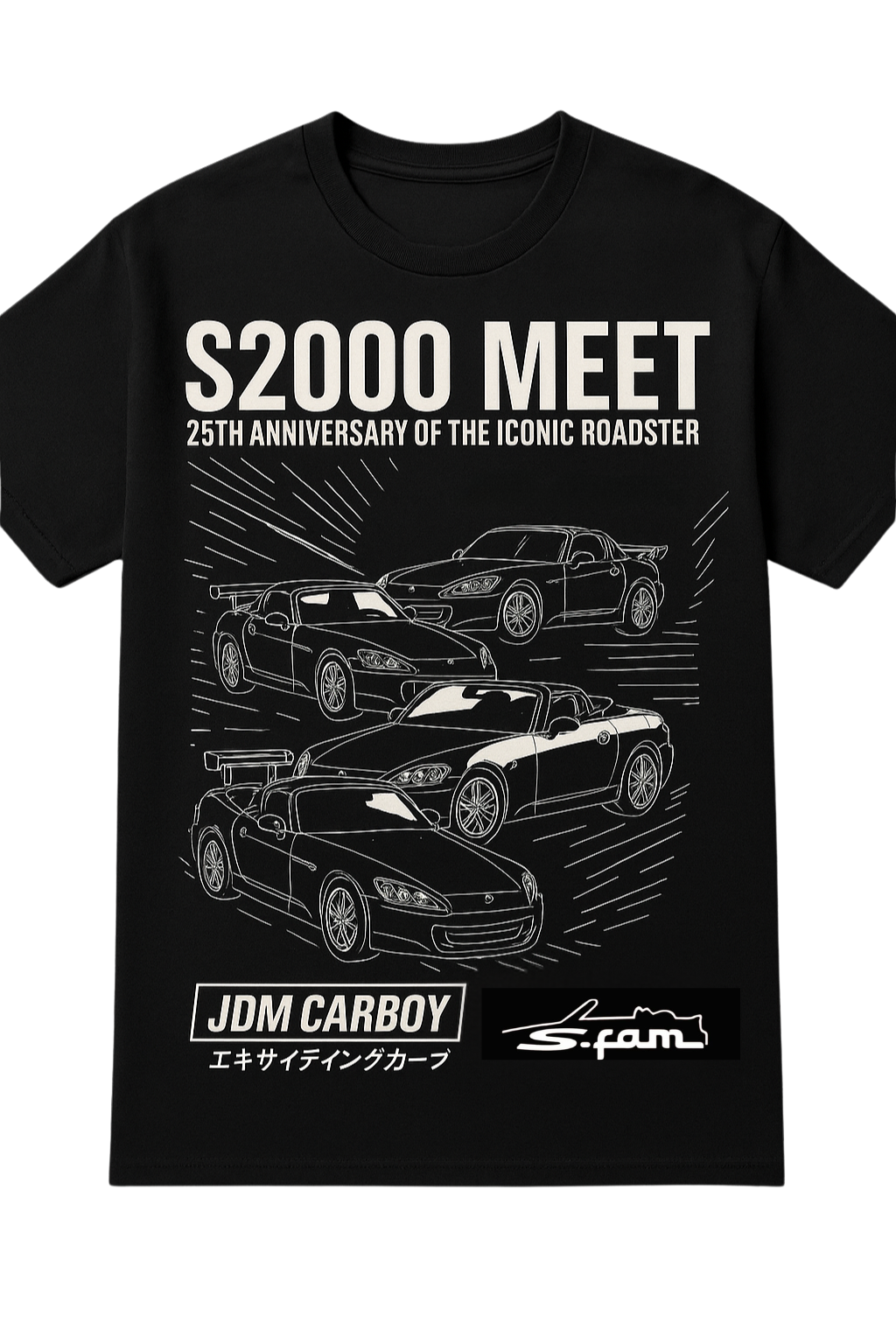 Honda S2000 25th Anniversary Shirt JDM Carboy x S-Fam
