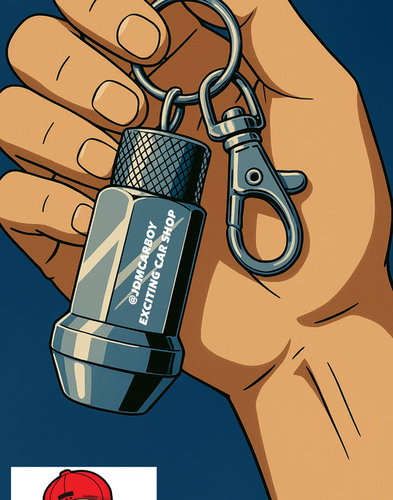 JDM CARBOY Lugnut Keychain
