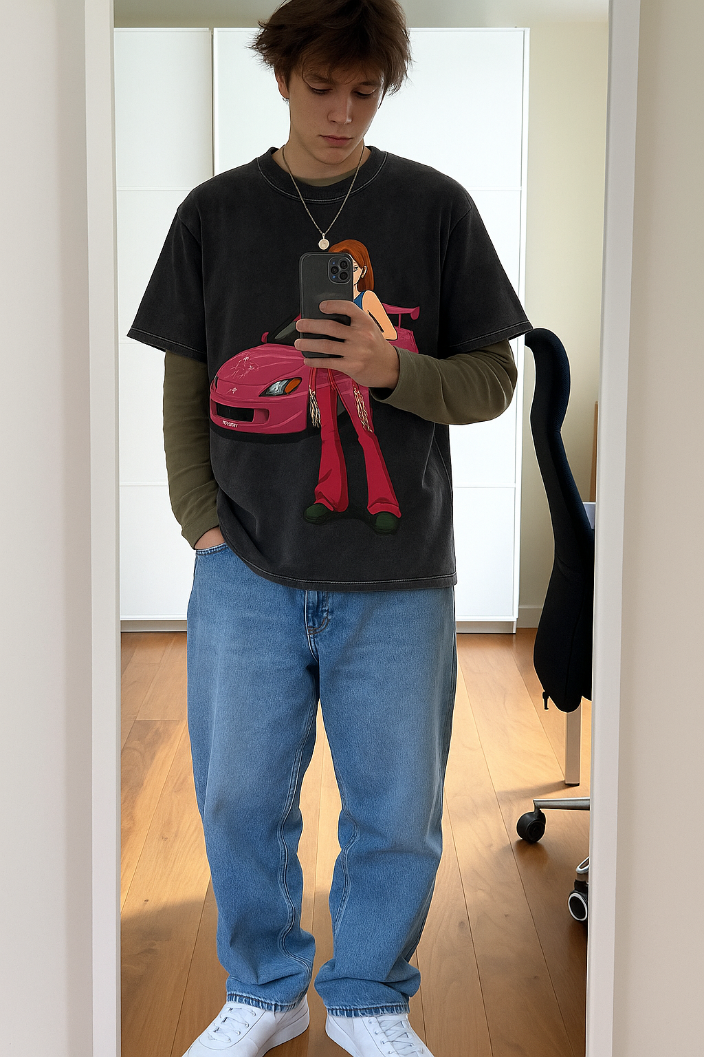 Oversized Suki Anime T-Shirt | Pink VeilSide Honda S2000 JDM F&F Inspired Tee
