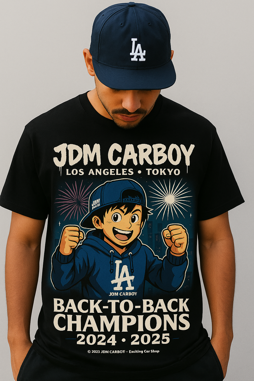JDM Carboy “Los Angeles • Tokyo” Tee – Dodgers Back-To-Back Champions Tribute Shirt 2024-2025