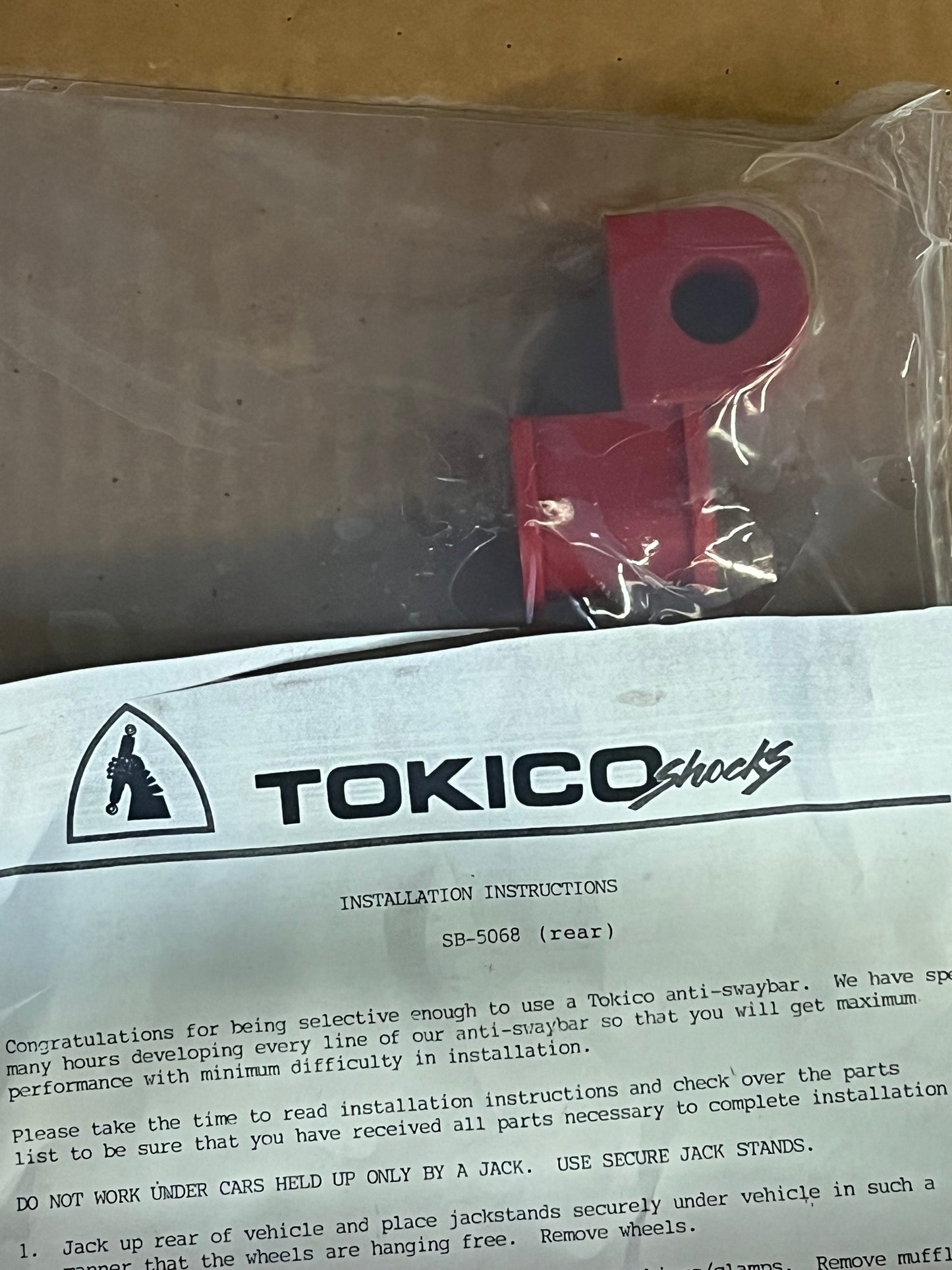 Tokico SB-5068 Front & Rear Sway Bar Kit – 1986-1988 Toyota Celica