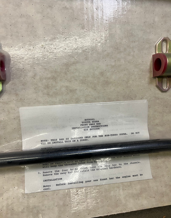 Tokico 8T1008 Sway Bar Kit – MK3 Toyota Supra A70 Non-Turbo – 019961