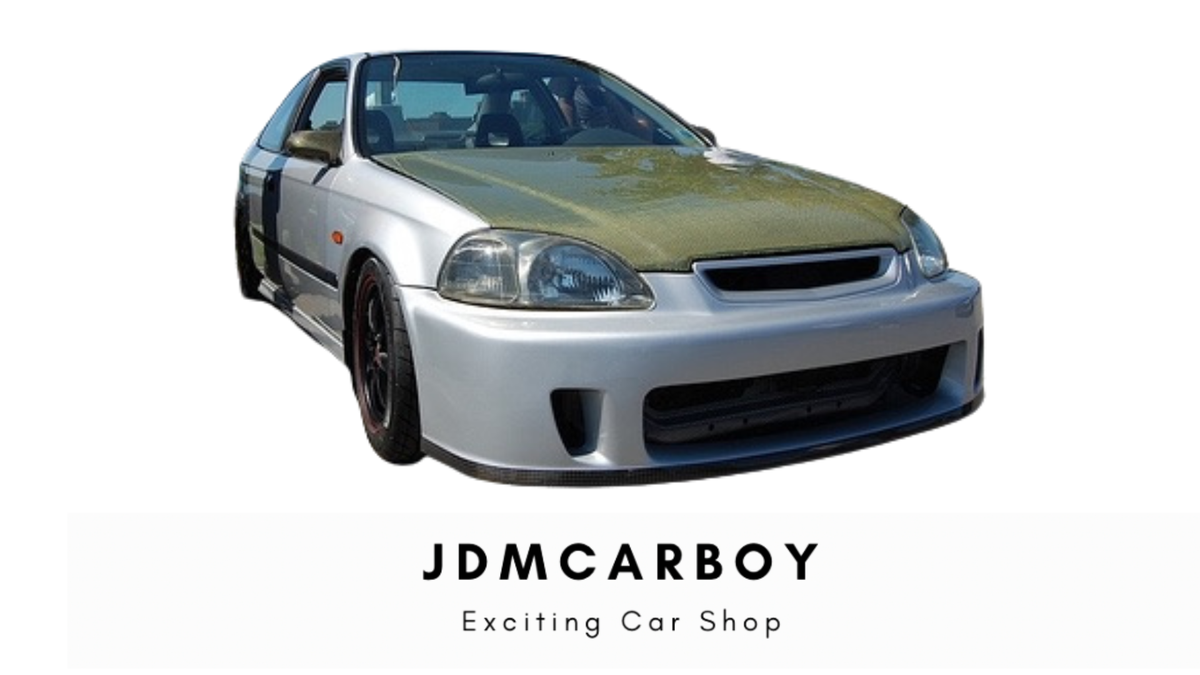 96-98 Honda Civic EK BYS Style Front Bumper – Fiberglass + Carbon Lip