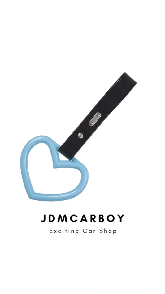 JDM Teal Heart TsuriKawa Ring Subway Train Bus Handle Strap - Drift Bosozoku Style | JDMCarboy