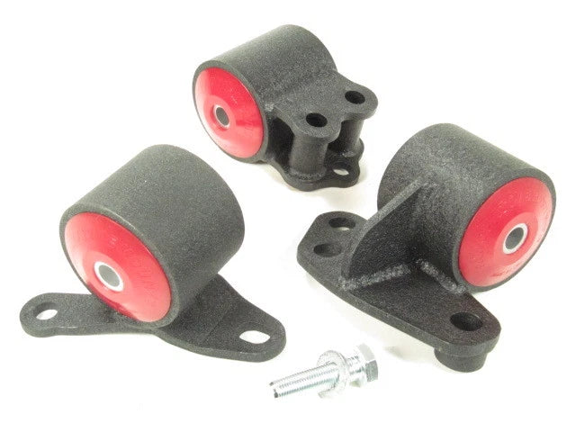 Innovative steel engine mount kit with polyurethane bushings for 1992-1995 Honda Civic and 1994-2001 Acura Integra