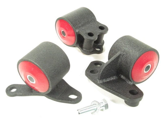 Innovative steel engine mount kit with polyurethane bushings for 1992-1995 Honda Civic and 1994-2001 Acura Integra