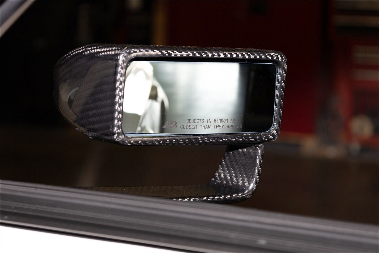 APR GT2 carbon fiber aerodynamic mirrors installed on 2023+ Honda Civic Type R FL5 in Championship White – aggressive front three-quarter view showcasing reduced drag and premium JDM styling