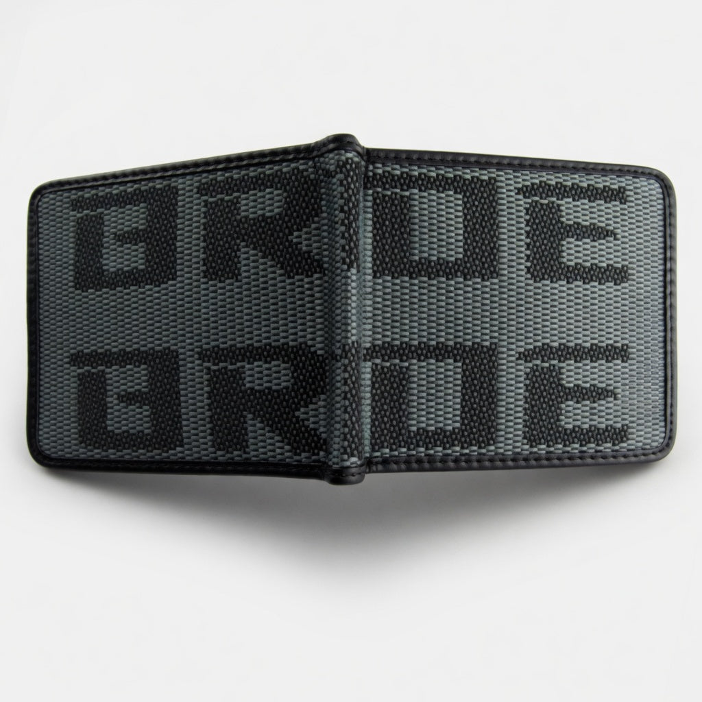 JDM BRIDE Gradation Racing Wallet - Custom Stitched Leather Bi-Fold | Gradation, Black, Red, Blue