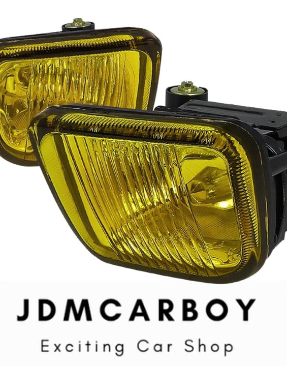 1996-1998 Honda Civic JDM CARBOY H3 JDM style Fog Lights Chrome Housing Yellow Lens