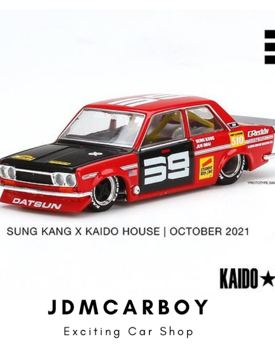 Kaido House Mini GT Datsun 510 Sung Kang Edition - Red 1:64 Scale | JDMCarboy