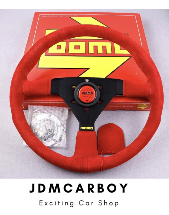 MOMO Corse 2.0 Suede Steering Wheel 350mm - Red | MO-VMCO2SRE351PR | JDMCarboy
