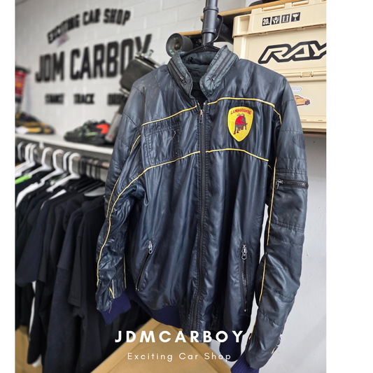 Vintage Lamborghini Racing Windbreaker Jacket Zipper “Style Auto Competition” 1980s size Mens Large