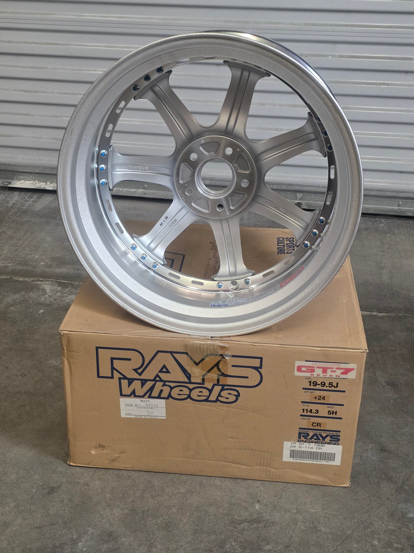 RAYS Volk Racing GT-7 
19x9.5+24 5x114.3, Brand New 1 Wheel Only! Tokyo Drift
