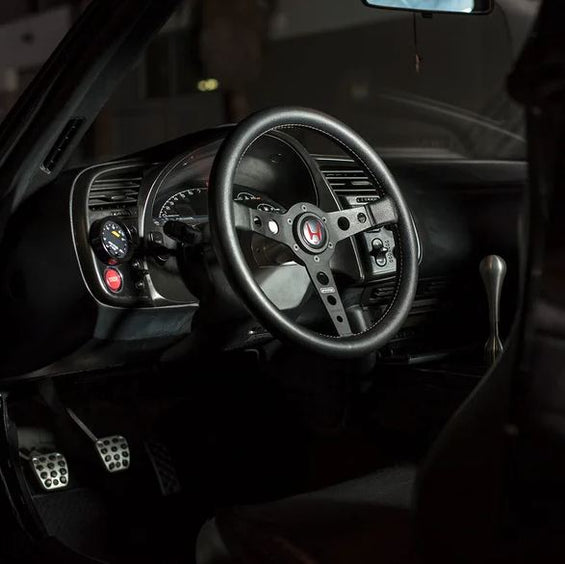 MOMO Prototipo Steering Wheel 350mm Black/Black - Universal | JDMCarboy