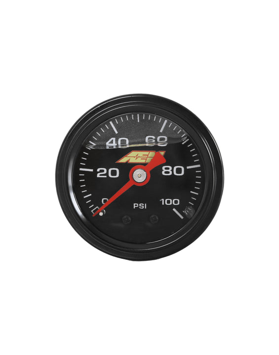 AEM 0-100 PSI Liquid-Filled Pressure Gauge (1/8th NPT) 30-2135-100