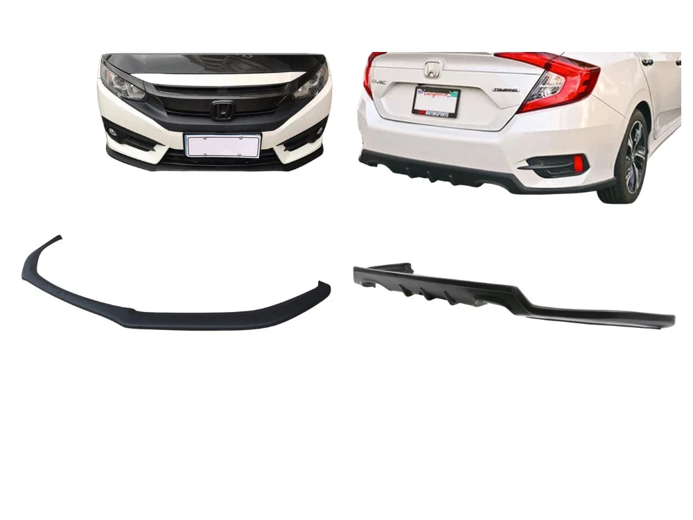 2016-2021 Honda Civic Sedan TC Sportline Type-V Front Lip Rear Lip or Combo