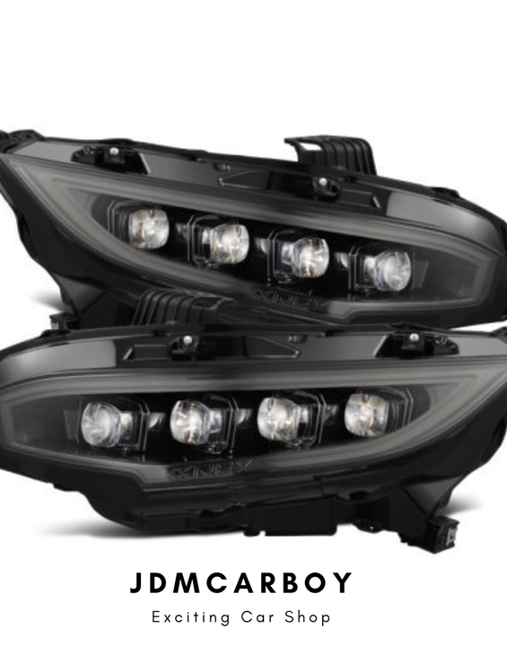2016-2021 Honda Civic AlphaRex Nova-Series Projector LED Headlights Alpha-Black