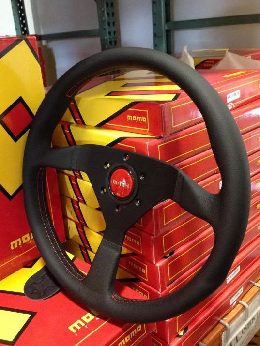 MOMO Montecarlo Steering Wheel 320mm / 350mm - Racing Leather Grip with Custom Colors | JDMCARBOY