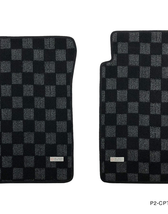 Phase 2 Checkered Custom Fit Floor Mats - Mazda Miata NA (1990-97) / NB (1998-05) | JDMCarboy