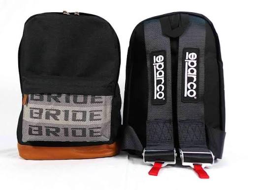 JDM BRIDE Takata Style Racing Harness Backpack - Green | Laptop + Tool Bag | JDMCarboy