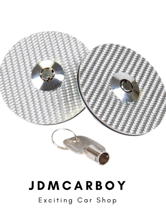 NRG CHL-200 Silver Carbon Fiber Overlay Hood Lock with Key - Universal | JDMCarboy