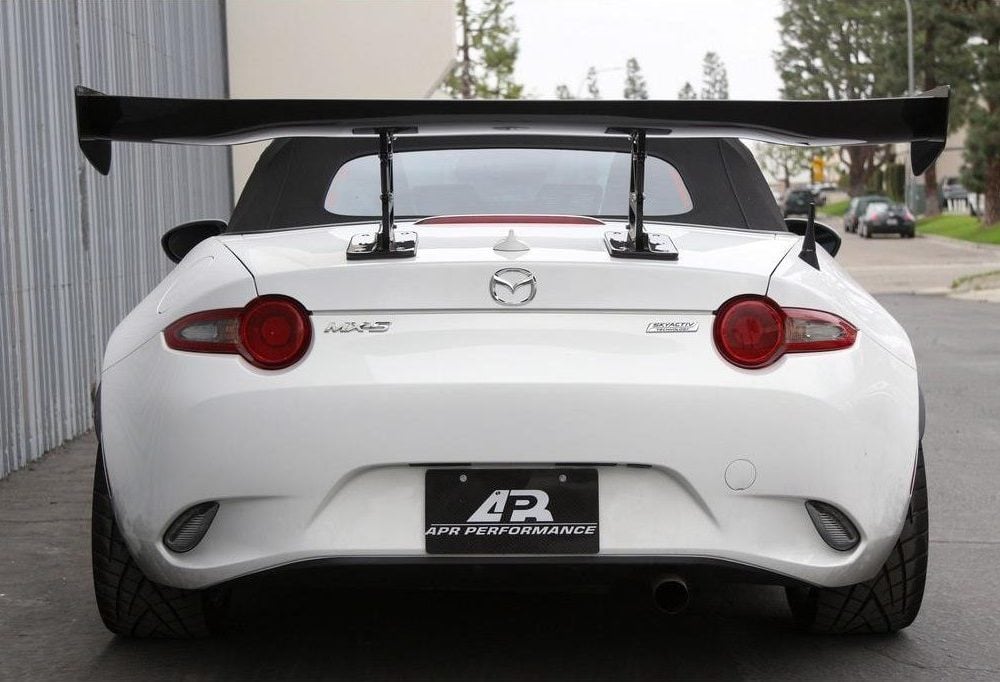 APR GTC-200 Carbon Fiber Adjustable Wing Mazda Miata MX-5 ND (2016-2019) | 60.5" Spoiler with Aluminum Pedestals