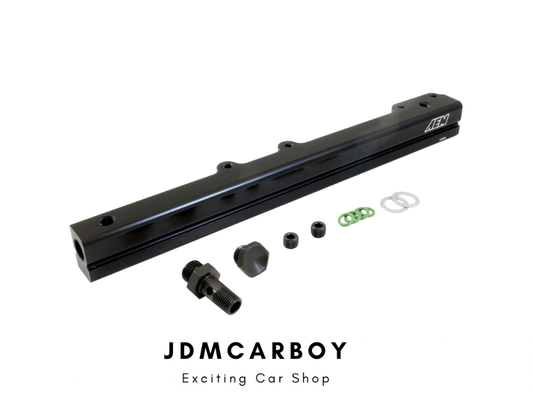AEM Black High Volume Fuel Rail 96-00 Honda Civic D16 | 25-109BK - JDM Tuner Fuel Delivery Upgrade
