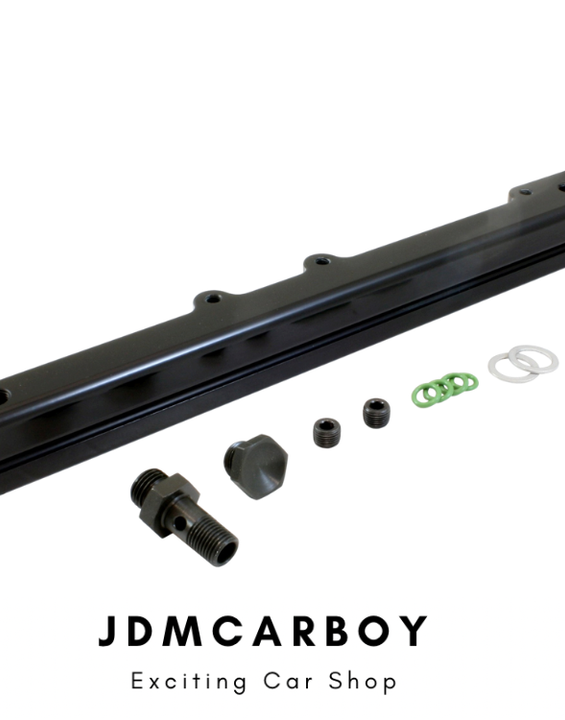 AEM Black High Volume Fuel Rail 88-95 Honda Civic D15 D16 | 25-108BK - JDM Tuner EF/EG Fuel Delivery Beast