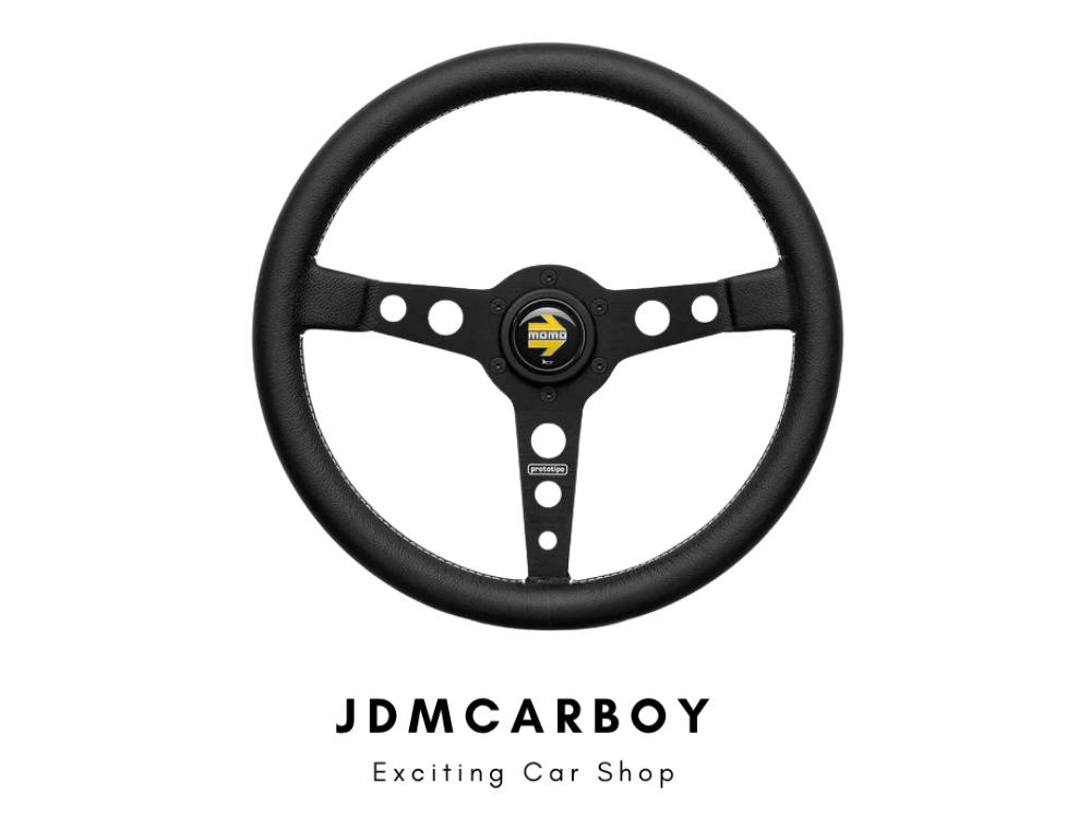 MOMO Prototipo Steering Wheel 350mm Black/Black - Universal | JDMCarboy