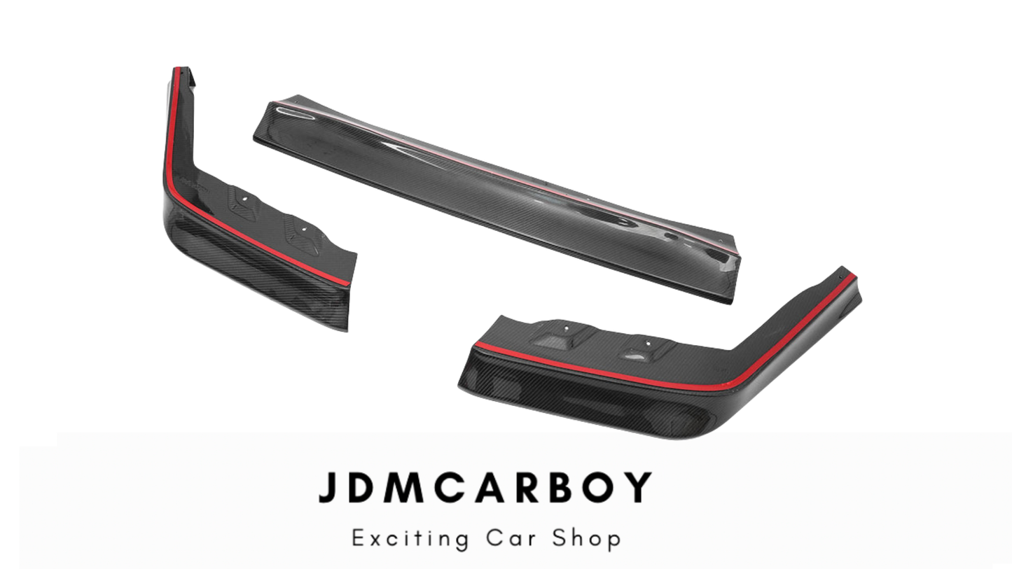 OI Style Carbon Fiber Front Bumper Lip Spoiler 3-Piece - 2015-2021 Subaru WRX / WRX STI | JDMCarboy