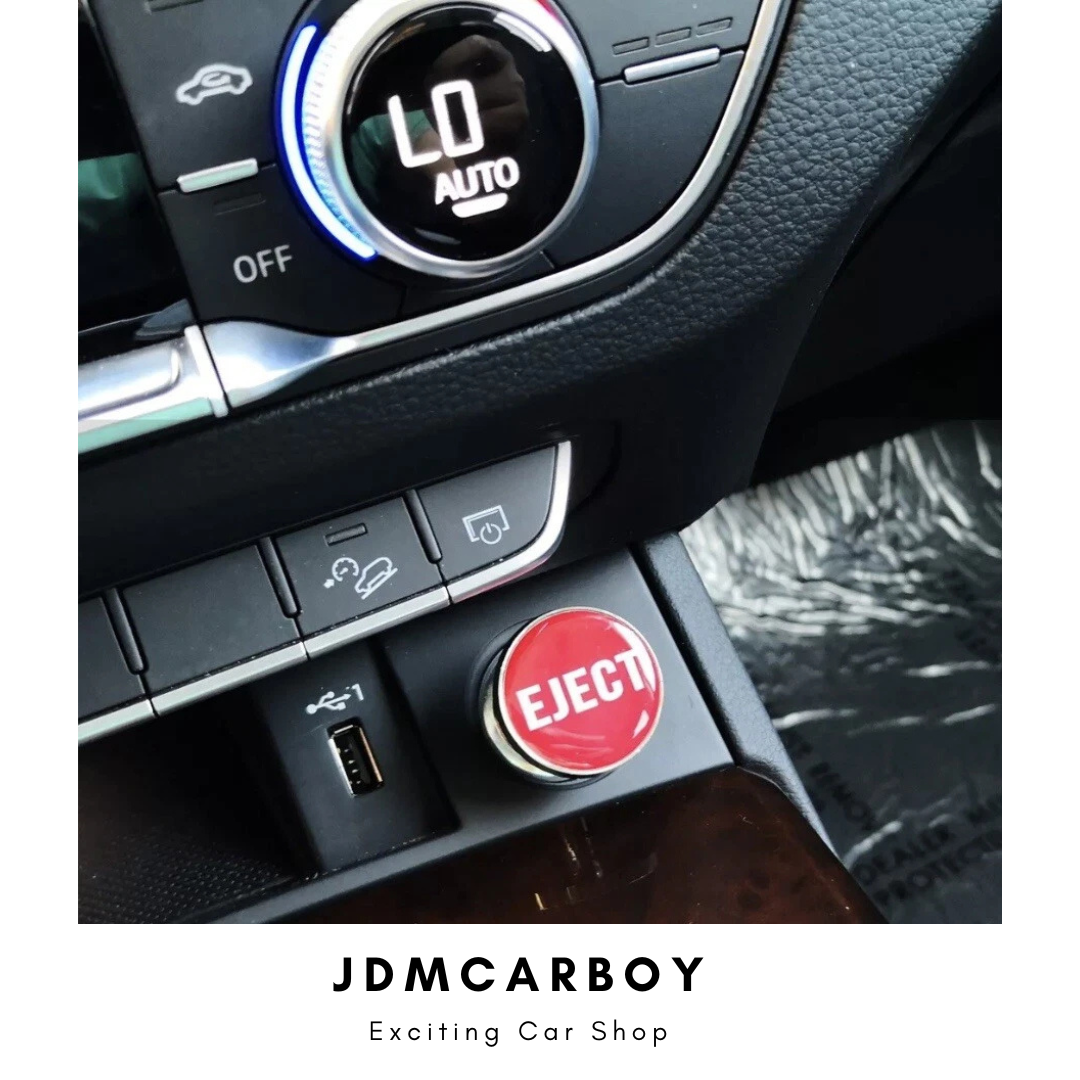 JDMCARBOY Universal Red Eject Seat Push Button Car Cigarette Lighter - 12V Accessory