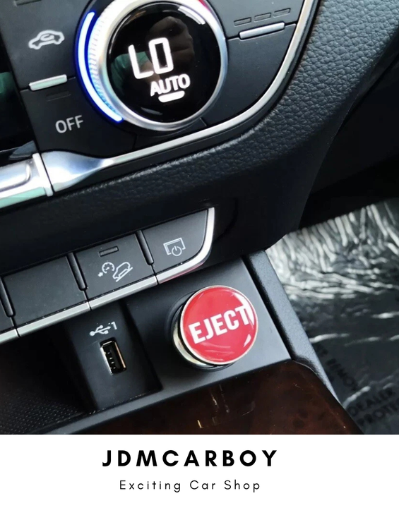 JDMCARBOY Universal Red Eject Seat Push Button Car Cigarette Lighter - 12V Accessory