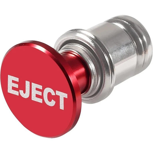 Fire Missile & Eject 12V Cigarette Lighter Push Button – Red Anodized Aluminum