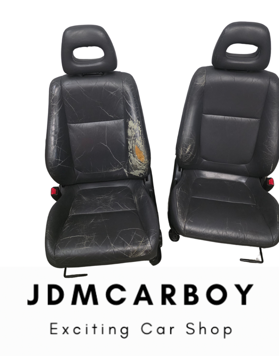 94-01 Acura Integra GSR DC2 Gray Leather Front Seats (Also Fits Civic EG/EK)