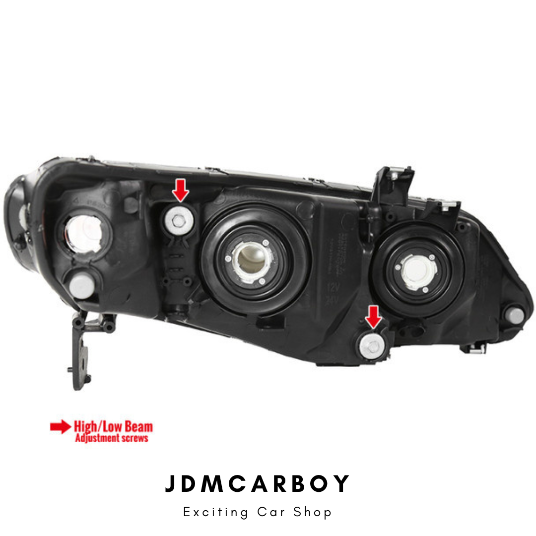 2006-2011 Honda Civic Matte JDM style Black Crystal Headlights Clear Lens